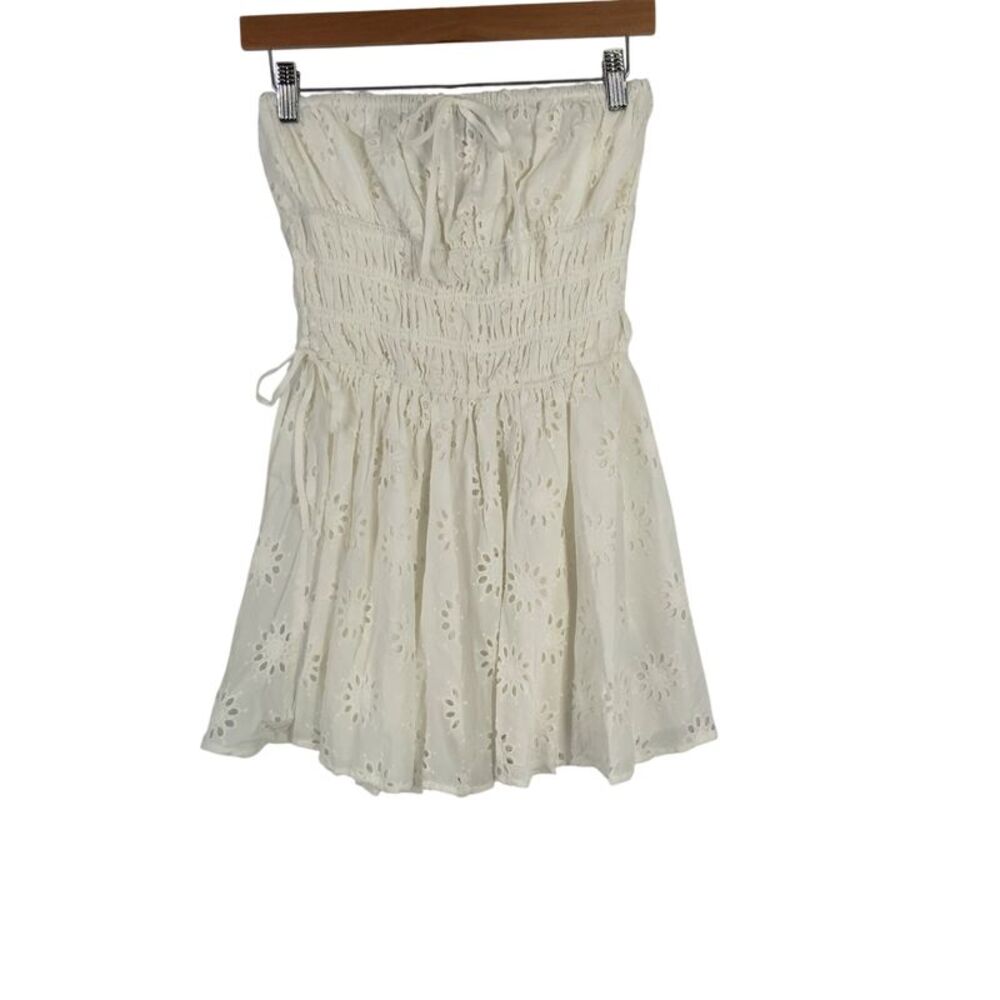 Lucy Paris Analise Eyelet Dress White XS